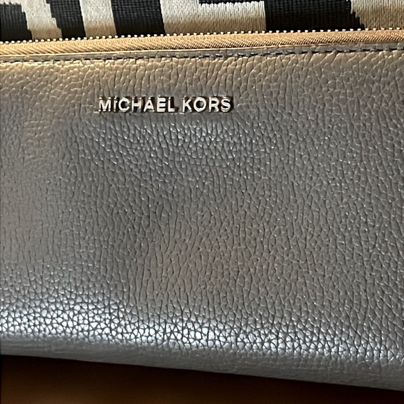 MICHAEL KORS Jet Set Travel Large Leather Continental Wallet - Slate - Picture 5 of 13